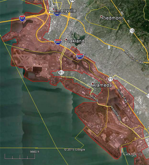 Map of Tsunami area