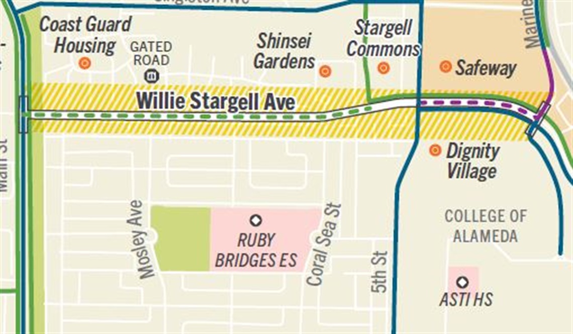 Graphic of map of Stargell Ave