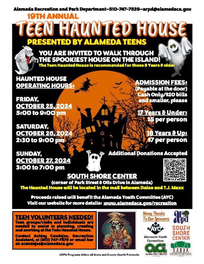 2024 Teen Haunted House Flyer