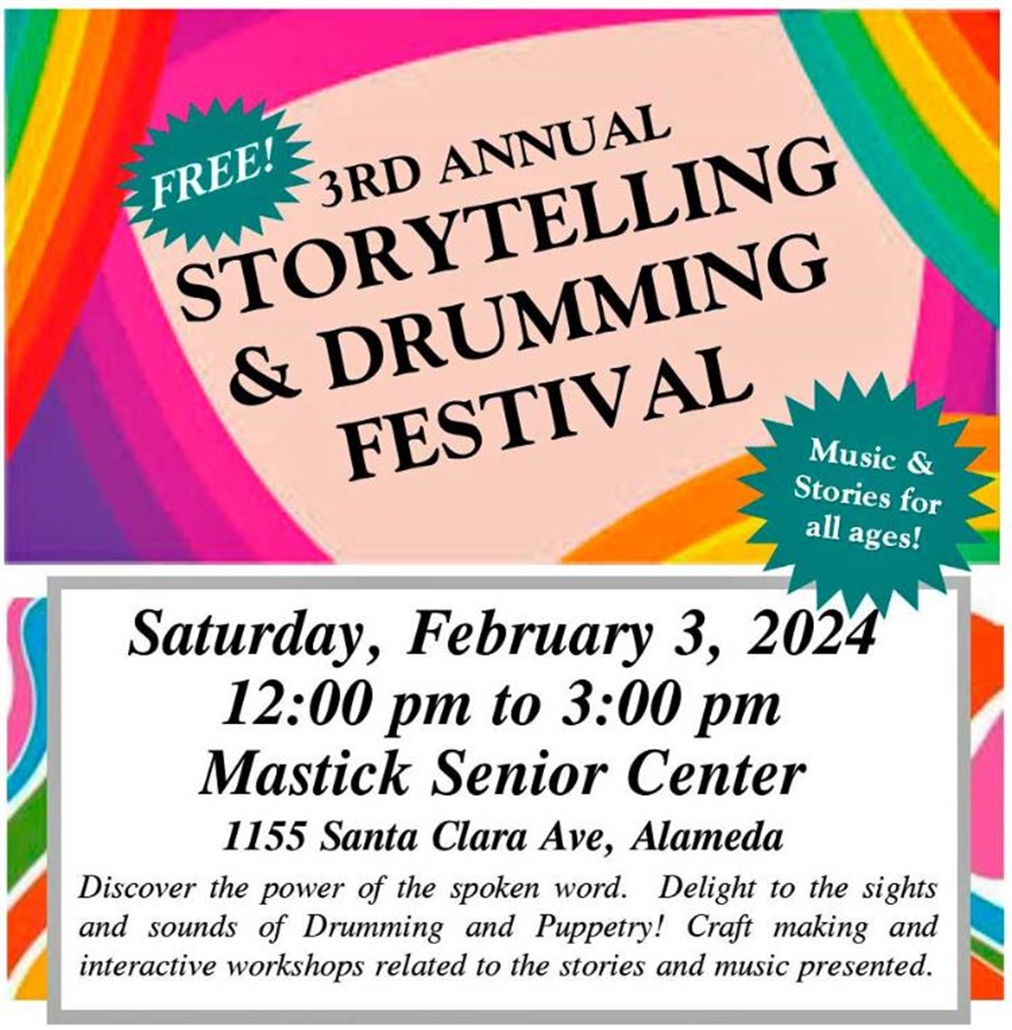 2023 Storytelling & Drumming Festival Splash
